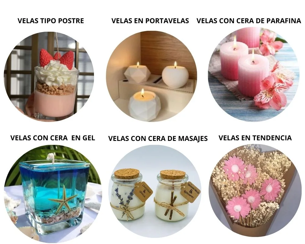 Más proyectos: figuras, gel y velas decorativas