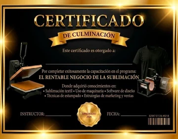 Ejemplo de certificado publicado por el productor