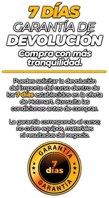 Garantía de devolución de 7 días: alcance y condiciones
